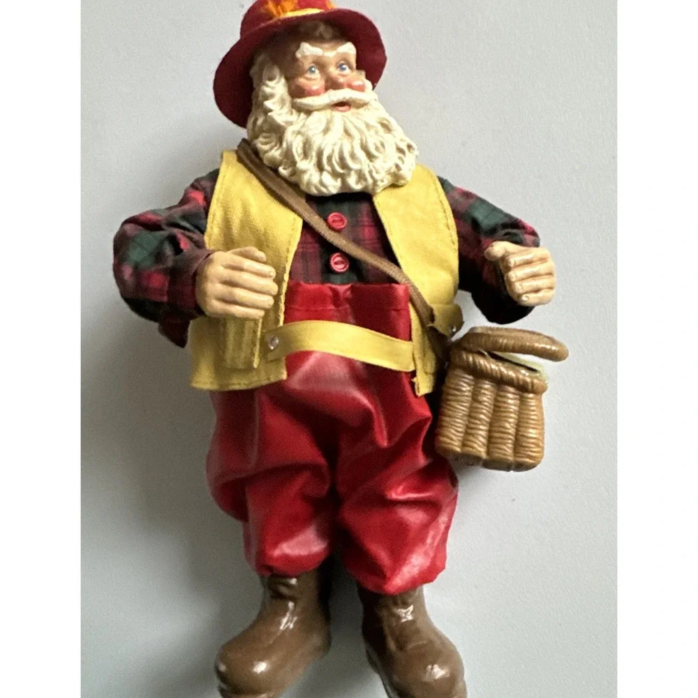 Santa Fishing Figurine‎ Fishtales Orig Box Kurt Adler KSA Fabriche NEW, Vintage